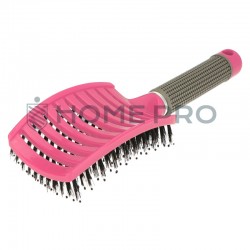 Escova De Pentear Cabelo E Desembaraçar Raquete Profissional - Rosa