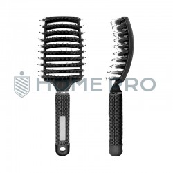 Escova De Pentear Cabelo E Desembaraçar Raquete Profissional - Preto