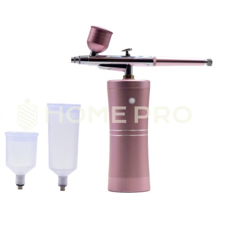 Aerógrafo Portátil con Mini Compresor - Para Uñas, Pastel, Maquillaje, Pelo - Rosa