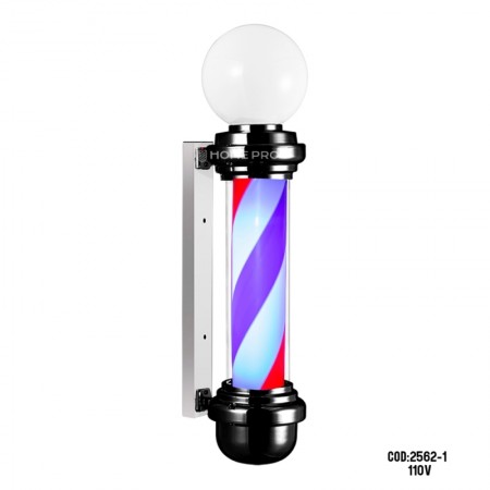 Barber Pole Giratorio Con Globo fino 68cm 110V