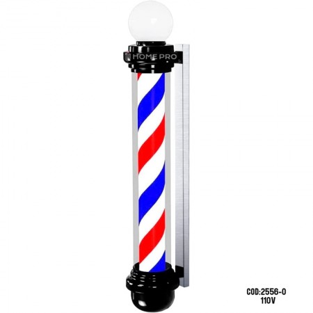Barber Pole Giratorio Con Globo 1M Negro 110V
