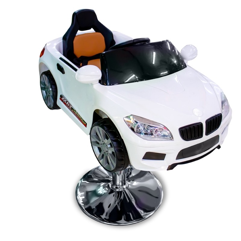 Coche Barbería Infantil, BMW Concept 12V salón para niños y niñas, coche eléctrico doble m