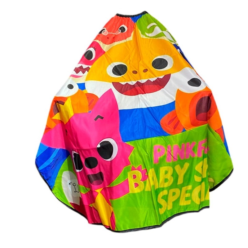 Capa para corte de cabelo para salão de beleza/ Barbearia - Infantil Baby Shark