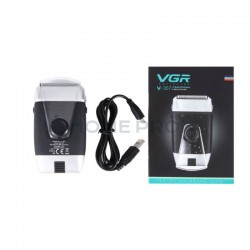Barbeador elétrico masculino V-307 molhado e seco VGR