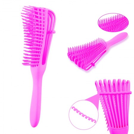 Octopus Brush Comb lila Desenredar el pelo rizado y encrespado