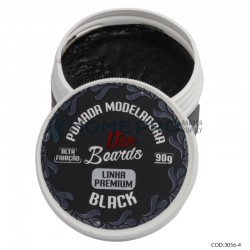 Pomada modeladora preta premium 90g