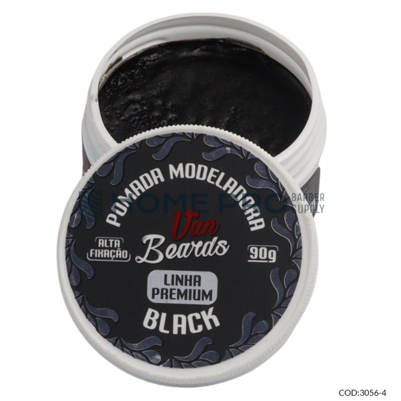 Pomada modeladora preta premium 90g