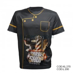 Camiseta de barbeiro tamanho xl