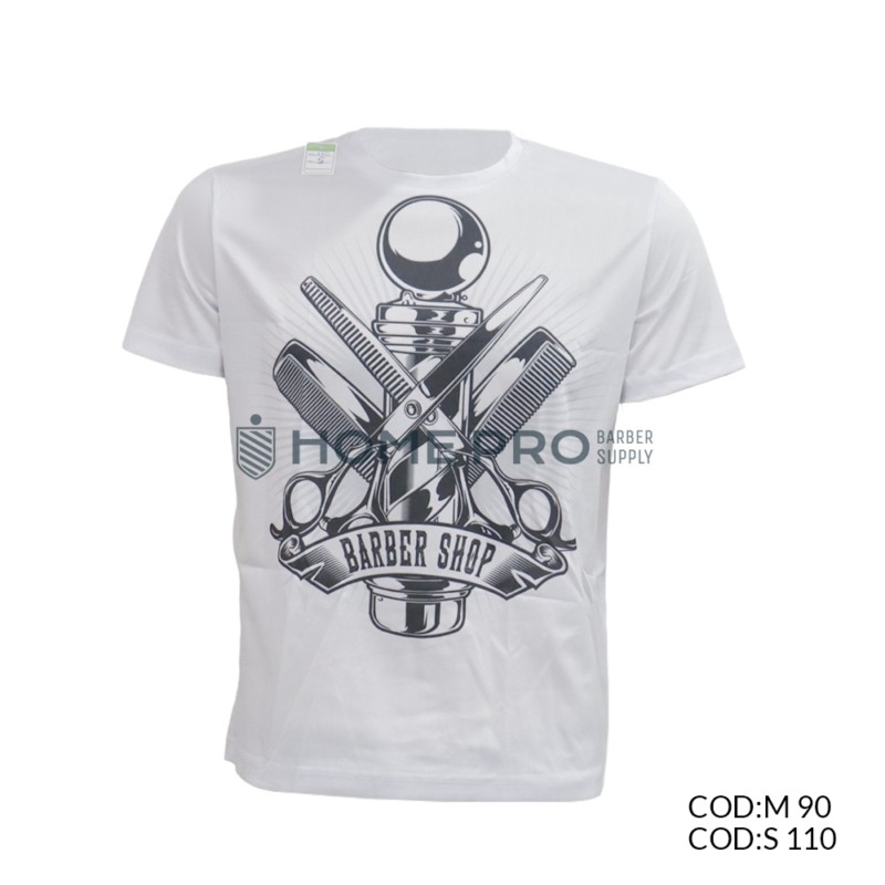 Camiseta de barbeiro tamanho p