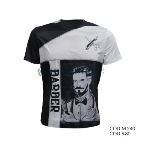 Camiseta de barbeiro tamanho p