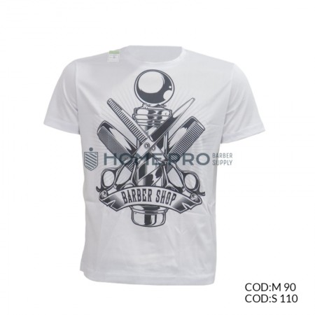 Camiseta de barbeiro tamanho m