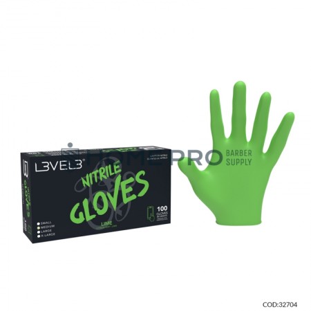 Luvas de nitrilo l3vel 3 verde-limão tamanho xl 100 unidades