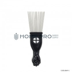 Peine afro metal negro cod 6335