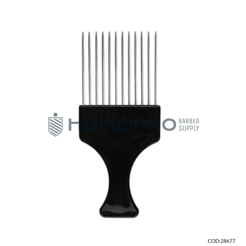 Peine afro metal negro cod 6331