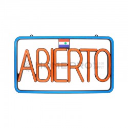 Letreiro LED neon estilo "aberto" 46cm x 26cm Vermelho