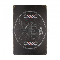 Placa decorativa Vintage de Barberia 20cm x 30cm