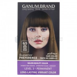Tintura para cabelo da marca Ganum, 6/3 Loiro Escuro