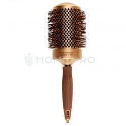 Escova para cabelo Nano 32 cerdas mistas douradas