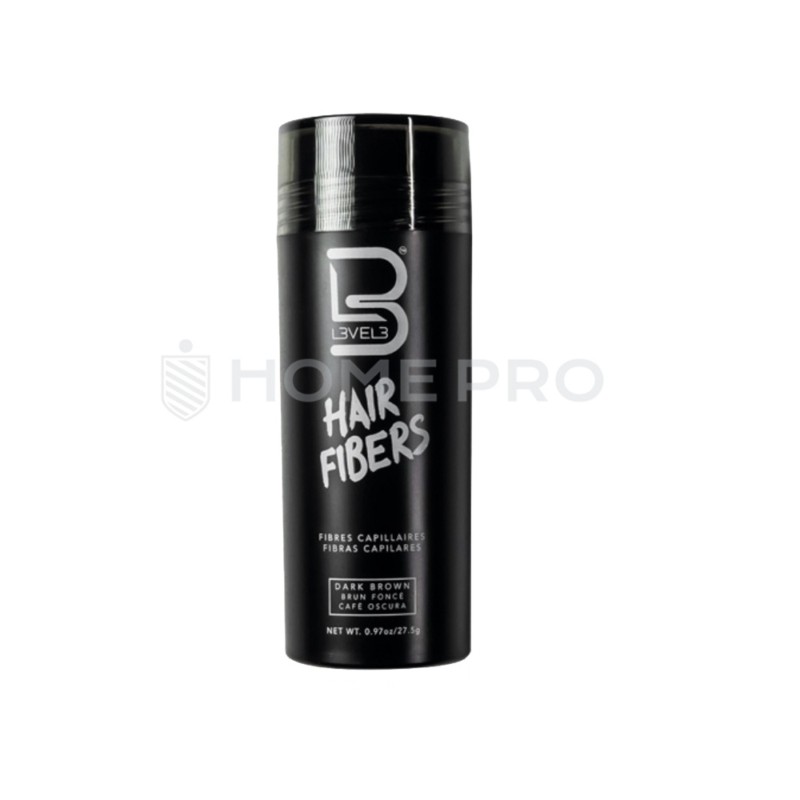 L3vel hair fiber cafe oscuro fibra capi