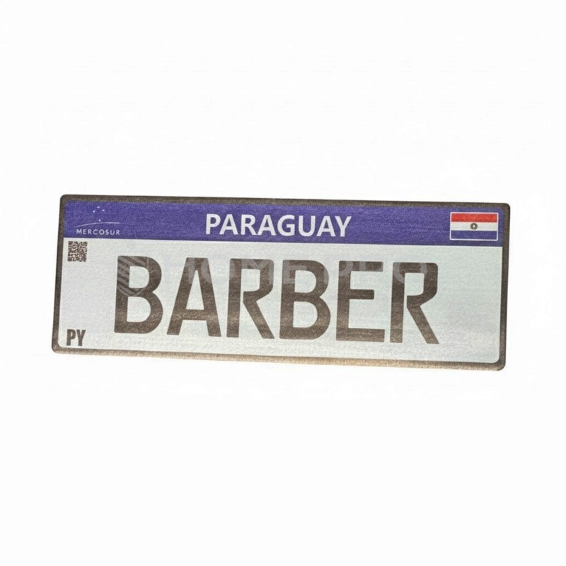 Placa decorativo de Barber