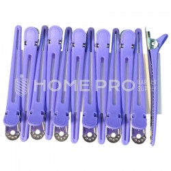 LMPRO PINZA PARA EL CABELLO COCODRILO LILA 12 PIEZAS 3566