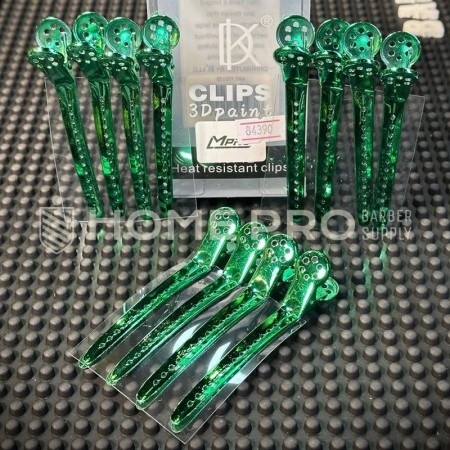 CLIPS LMPRO 3D PAINT COR VERDE 84390, 12 UNID.