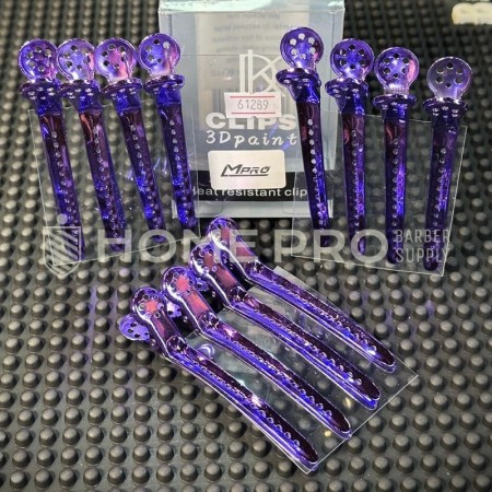PINZAS PARA EL CABELLO LMPRO 3D PAINT, COLOR PÚRPURA, 61289 - 12 UNIDADES.